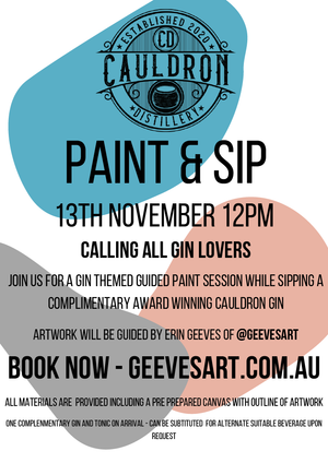 Paint & Sip - Saturday 13 November